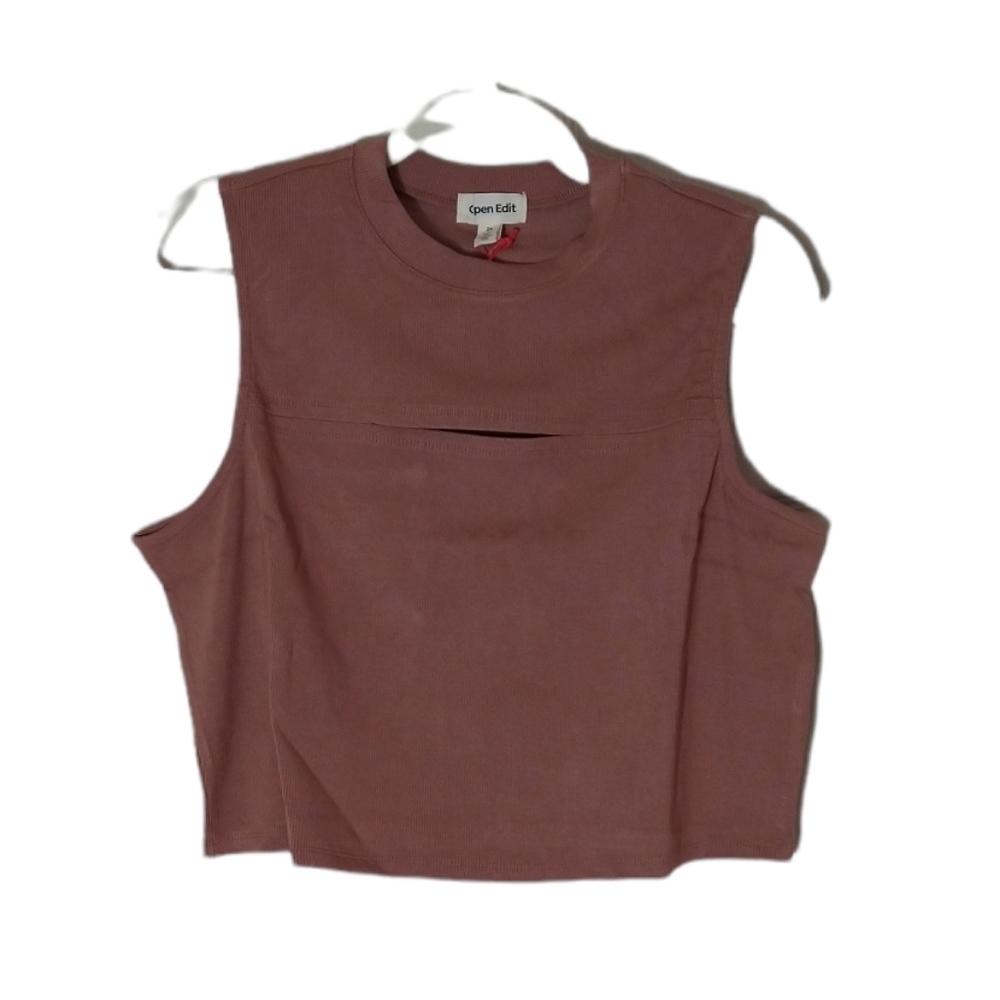 Open Edit Women's Sleeveless Tank Top - deep taupe